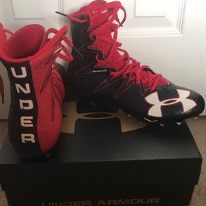 Men’s Under Armour Football Cleats Black/Red
